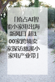 抢占AI智能小家电出海新风口 超100家跨境卖家探访慈溪小家电产业带